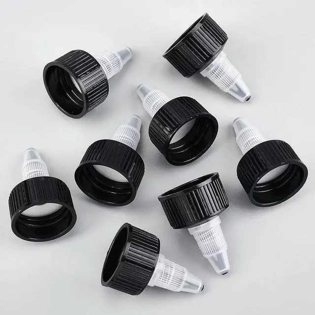 Alt view image 5 of 7 - OLYCRAFT 36pcs Squeeze Bottle Cap 24/410 Natural Twist Top Caps Black Replacement Caps Twist Top Cap Bottle Dispensing Lid Bottles Lid Replacement Caps for Squeeze Glue Bottles Dispensing Lids
