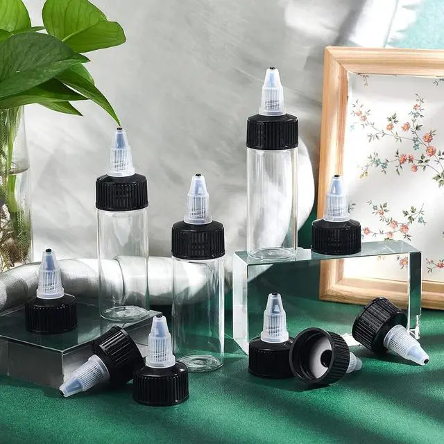 Alt view image 6 of 7 - OLYCRAFT 36pcs Squeeze Bottle Cap 24/410 Natural Twist Top Caps Black Replacement Caps Twist Top Cap Bottle Dispensing Lid Bottles Lid Replacement Caps for Squeeze Glue Bottles Dispensing Lids
