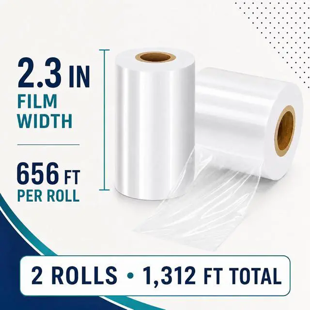Alt view image 2 of 7 - 2.3 in Stretch Wrap for Disposable Takeout Containers, 2 Rolls