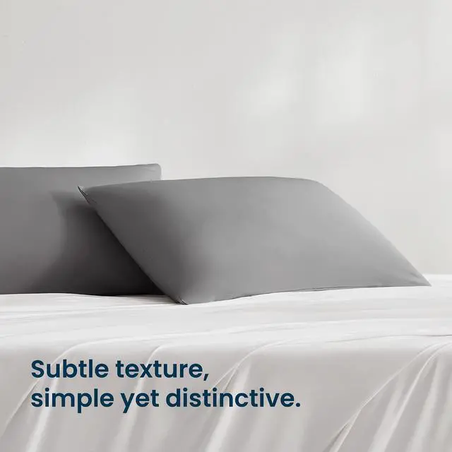 Alt view image 2 of 6 - Pillow Cases Queen Size Set of 2, Nanotex Cooling Pillow Case for Hot Sleepers, Cool Pillow Covers with Zippered Closure for Women, Men, Kids, Travel Pillow Cover (Dark Grey)