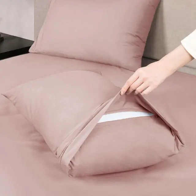 Alt view image 4 of 6 - Hotel Luxury Queen Pillowcases Microfiber 20x30 inches Pillow Cases Set of 2 Soft, Cozy and Breathable Pillow Covers with Envelope Closure(2Piece, Queen/Standard, Dusty Pink)