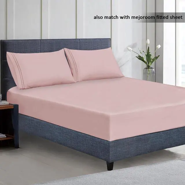 Alt view image 6 of 6 - Hotel Luxury Queen Pillowcases Microfiber 20x30 inches Pillow Cases Set of 2 Soft, Cozy and Breathable Pillow Covers with Envelope Closure(2Piece, Queen/Standard, Dusty Pink)