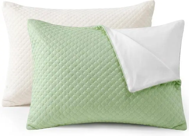 Main image of Toddler Pillowcase 13x18 Cooling Toddler Pillow Cases 2 Pack Cooling 3D Dots Toddler Pillowcase Zipperless Envelope Closure
