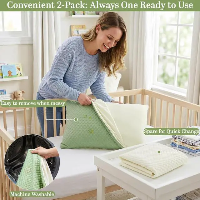 Alt view image 5 of 7 - Toddler Pillowcase 13x18 Cooling Toddler Pillow Cases 2 Pack Cooling 3D Dots Toddler Pillowcase Zipperless Envelope Closure