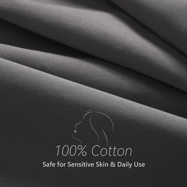 Alt view image 3 of 6 - Queen Size Pillowcase Set - 500 Thread Count, 100% Cotton Sateen, 20" x 30" Set of 2 Pillow Covers, Cooling, Breathable, Soft for Ultimate Sleep Pillows Not Included Gray