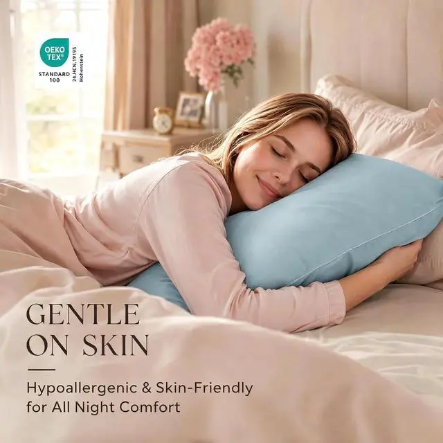 Alt view image 4 of 6 - Pillow Cases Standard/Queen Set of 2, Blue Fog
