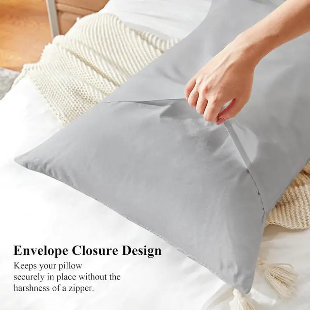 Alt view image 4 of 6 - 100% Coton Waffle Pillow Shams Standard Size Set of 2, Soft Aesthetic Pillow Cases 2 Pack, Breathable Decorative Pillowcase Covers Without Inserts, 20 X 26 in., Light Grey