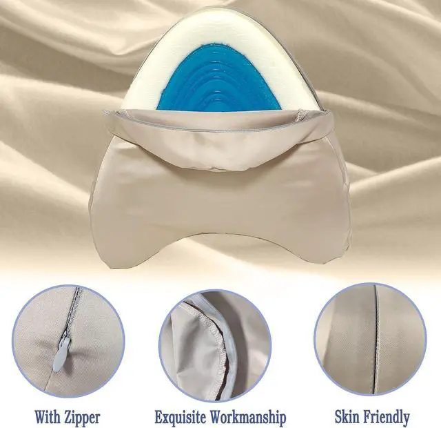Alt view image 3 of 7 - Satin Pillowcase for Contour Memory Foam Side Sleeper Support Pillow