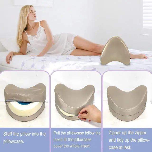 Alt view image 5 of 7 - Satin Pillowcase for Contour Memory Foam Side Sleeper Support Pillow