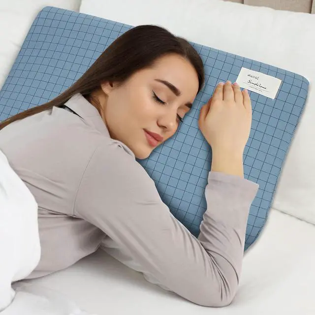 Alt view image 7 of 7 - Contour Pillow Case Cotton Pillowcase Covers with Zipper, Zippered Soft Replacement Cases for Memory Foam Ergonomic Contour Neck Cervical Latex Pillows for Pain Relief Protector Plaid Print Cover Only