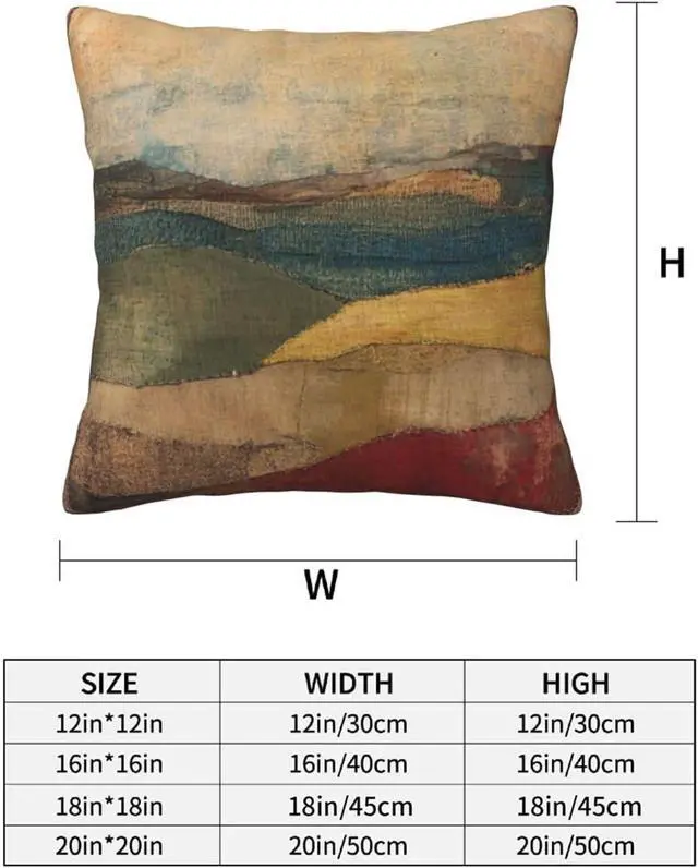 Alt view image 3 of 7 - Landscape Throw Pillow Covers 18x18 Inch Set of 2 Western Decorative Cushion Cases for Couch Living Room Bedroom