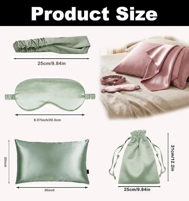 Alt view image 4 of 6 - 4Pcs Satin Pillowcase Soft Silky Pillowcases for Sleeping with Envelope Closure Similar to Silk Pillow Cases Gifts Women Men