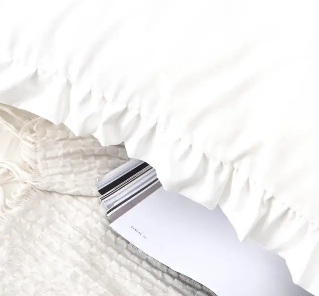 Alt view image 5 of 7 - White Pillow Shams Standard Size Set of 2 (20 x 26), Ruffle Pillow Case Covers-100% Brushed Microfiber Super Cozy and Soft, Wrinkle-Free, Fade-Resistant Stain-Resistant Envelope Closure