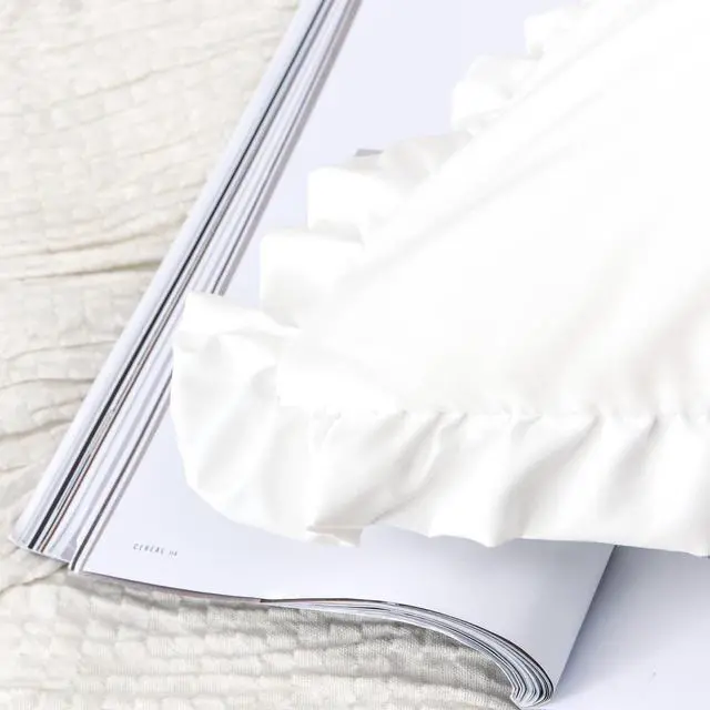 Alt view image 6 of 7 - White Pillow Shams Standard Size Set of 2 (20 x 26), Ruffle Pillow Case Covers-100% Brushed Microfiber Super Cozy and Soft, Wrinkle-Free, Fade-Resistant Stain-Resistant Envelope Closure