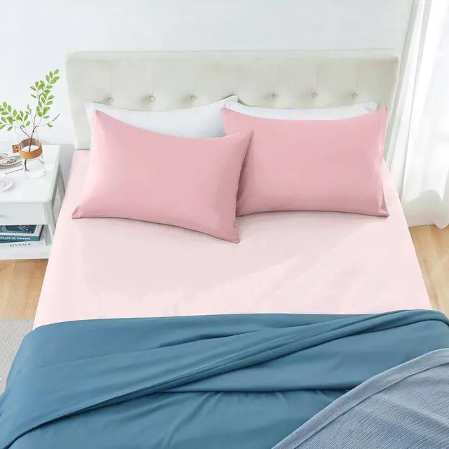 Alt view image 4 of 7 - Brushed Microfiber King Pillowcases, Dusty Pink, 20x36 Inch
