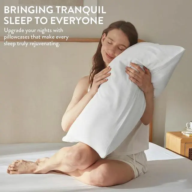 Alt view image 5 of 7 - Washed Ultra-Chill Cooling Pillowcase Set of 2,Queen Size,White