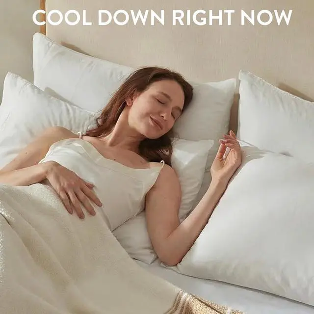 Alt view image 6 of 7 - Washed Ultra-Chill Cooling Pillowcase Set of 2,Queen Size,White