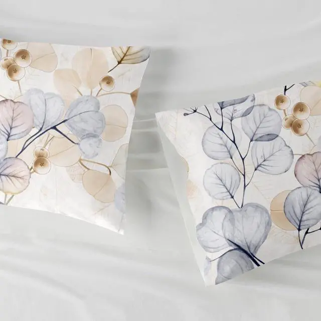Alt view image 7 of 7 - Queen Pillow Cases Set of 2, Floral Brushed Microfiber, 20 x 30