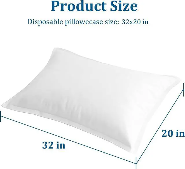 Alt view image 3 of 7 - 6 Pcs Disposable Pillowcases, 32x20 Inch Single Use Non Woven Travel Pillow Case & Pillow Covers, Individually Wrapped for Business Trips Hotels Bedding Supplies
