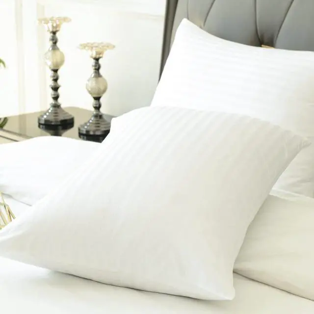 Alt view image 2 of 7 - 100% Cotton Pillow Protectors with Zipper Standard Size, White Pillow Cases for Home & Hotel, Sateen Soft Cooling Hidden Zippered Pillow Case Protector for Hair & Skin, 20x26 in, 1 Pack