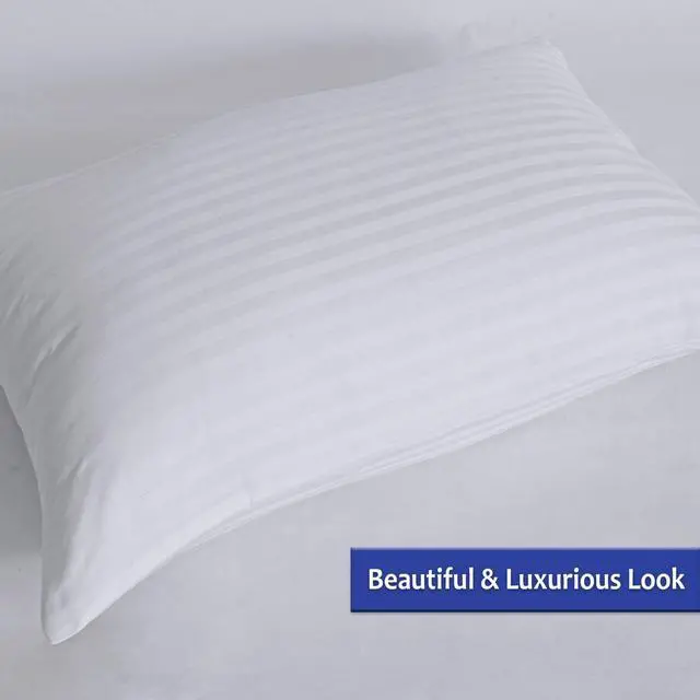 Alt view image 5 of 7 - 100% Cotton Pillow Protectors with Zipper Standard Size, White Pillow Cases for Home & Hotel, Sateen Soft Cooling Hidden Zippered Pillow Case Protector for Hair & Skin, 20x26 in, 1 Pack