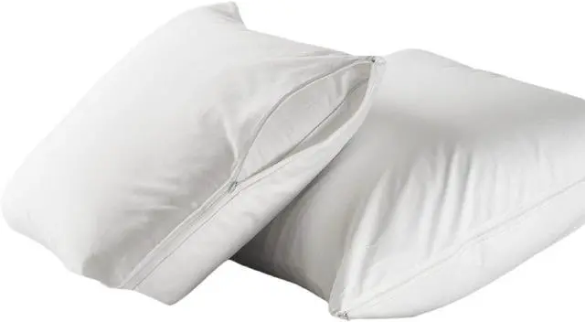 Alt view image 2 of 7 - Dependable Industries Deluxe Zippered Vinyl Pillow Covers 2-Pack - 20"x29" Waterproof Protectors, Ideal for Home, Hotel, Hospital - Long-Lasting Pillow Protection(bd5211)