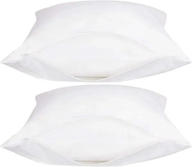 Alt view image 4 of 7 - Dependable Industries Deluxe Zippered Vinyl Pillow Covers 2-Pack - 20"x29" Waterproof Protectors, Ideal for Home, Hotel, Hospital - Long-Lasting Pillow Protection(bd5211)