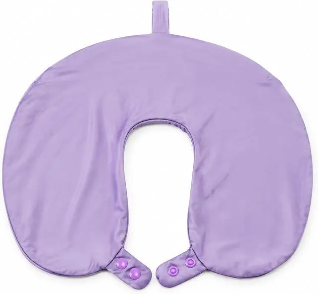Main image of Cool Ice Silk Neck Pillow Cover, Double Snap, Fits U-Shaped Travel Pillows