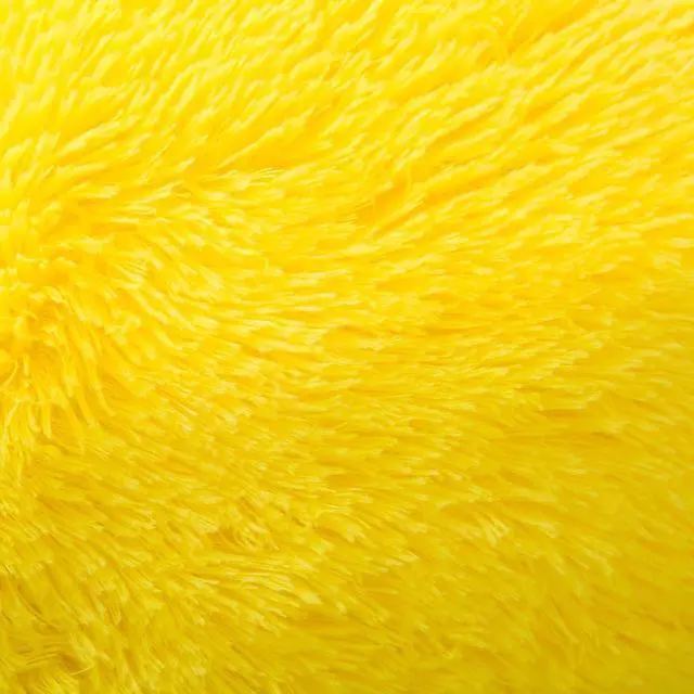 Alt view image 4 of 6 - Yellow Throw Pillow Covers, Super Soft Faux Fur Pillow Cases Set of 2, 18 x 18, Room Decor