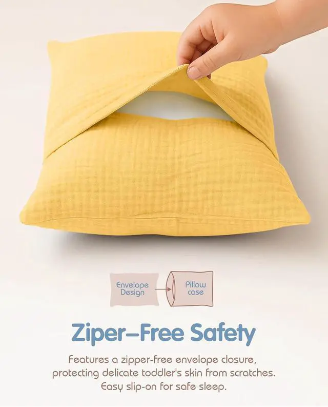 Alt view image 3 of 6 - Ultra-Soft Cotton Toddler Pillowcases Set of 2, Star Lines