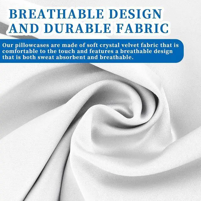 Alt view image 5 of 7 - 2 Pcs White Neck Bolster Pillow Covers Round Necks Pillowcase Silk Satin Neck Roll Pillowcases Neck Roll Pillow Cover with Zipper Breathable Silky Pillowcases Cylindrical Pillows Cushion (18 x 6 inch)