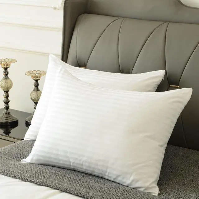 Alt view image 7 of 7 - 100% Cotton Pillow Protectors with Zipper Standard Size, White Pillow Cases for Home & Hotel, Sateen Soft Cooling Hidden Zippered Pillow Case Protector for Hair & Skin, 20x26 in, 1 Pack
