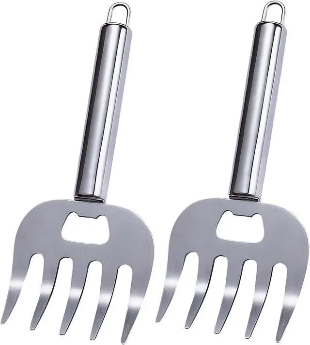 Main image of Stainless Steel Pulled Pork Tools for Shredding Meat, Sharp Stainless Steel Food Shredding Fork, Meat Shredder Claws for Shredding, Chicken Shredder, 7.2 inches, 2 Piece