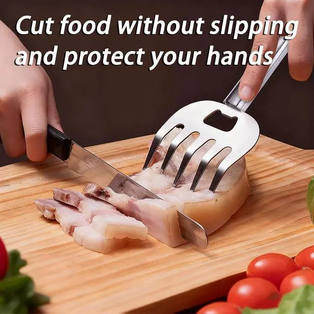 Alt view image 5 of 6 - Stainless Steel Pulled Pork Tools for Shredding Meat, Sharp Stainless Steel Food Shredding Fork, Meat Shredder Claws for Shredding, Chicken Shredder, 7.2 inches, 2 Piece