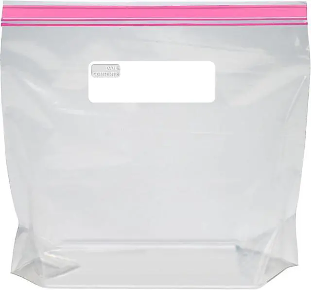 Alt view image 4 of 5 - Amazon Basics Reclosable Gallon Food Storage Bags with Double Zipper Seal, Stand and Fill Base, BPA Free, 120 Count