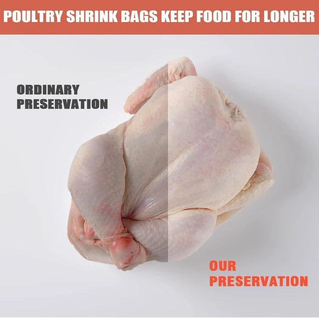 Alt view image 3 of 5 - 50 Pack Transparent 10x16 In Poultry Shrink Bags For 2-5lb Chicken, Rabbit