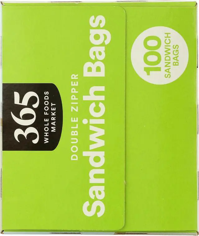 Alt view image 4 of 4 - 365 by Whole Foods Market, Sandwich Size Storage Bags, Double Zipper, 100 Count