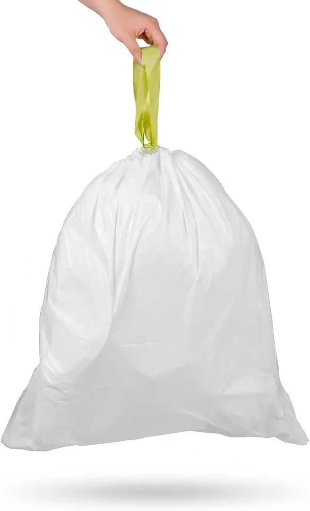 Alt view image 3 of 3 - NINESTARS NSTB-6-30 Extra Strong White Trash Bag w/Drawstring Closure, 6 Gal. / 20 L., 30 count