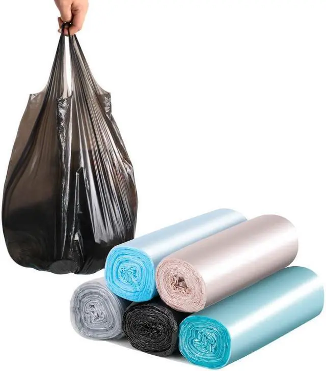 Main image of Handle Trash Bags 4 Gallon 100 Counts Small Garbage Bags for Office,Kitchen,Bedroom Waste Bin, Rubbish,Trash Can Liner