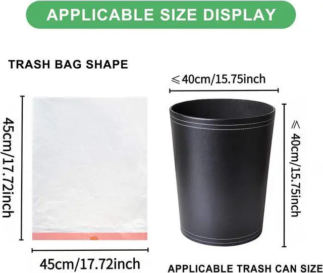 Alt view image 2 of 7 - 2 Gallon Small Trash-Bags Drawstring Bathroom - White Mini Garbage Bags 60 Count Plastic Unscented 7.5L Tiny Waste Basket Liners Kitchen Office Car Strong Thick Bulk Magesh
