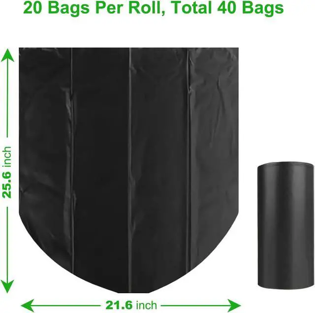 Alt view image 2 of 7 - 40PCS 8 Gallon Portable Toilet Bags for Camping, Biodegradable Porta Potty Bags - 8 Gal Waste Bags Fit for 5 Gallon Bucket, Camping Poop Bag