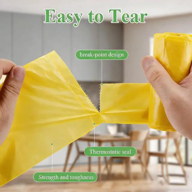 Alt view image 6 of 7 - 2 Gallon Small Bathroom Trash Bags - Colorful Biodegradable With Handles Mini Garbage Bags 100 Count Unscented Kitchen Car Office Little Wastebasket Liners 7.5 Liter Strong Thick Bulk Vincereon