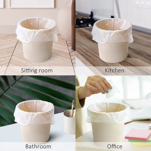 Alt view image 5 of 7 - Teivio Mini Clear Trash Bags 0.5 Gallon 276 Count 11"x12" Bathroom