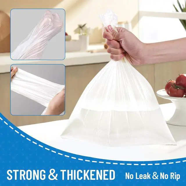 Alt view image 4 of 7 - LainNeala Small Trash Bags 4 Gallon, 100 Count Small Garbage Bag Bathroom White Mini Trash Bag Trash Can Liners Unscented Small Garbage Bags for Bathroom Can