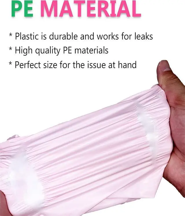 Alt view image 2 of 7 - Sanitary Napkin Disposal Bags - Block Odors, Great Adhesion, Feminine Hygiene Disposal Bags for Tampons and Pads Pink 100Pcs