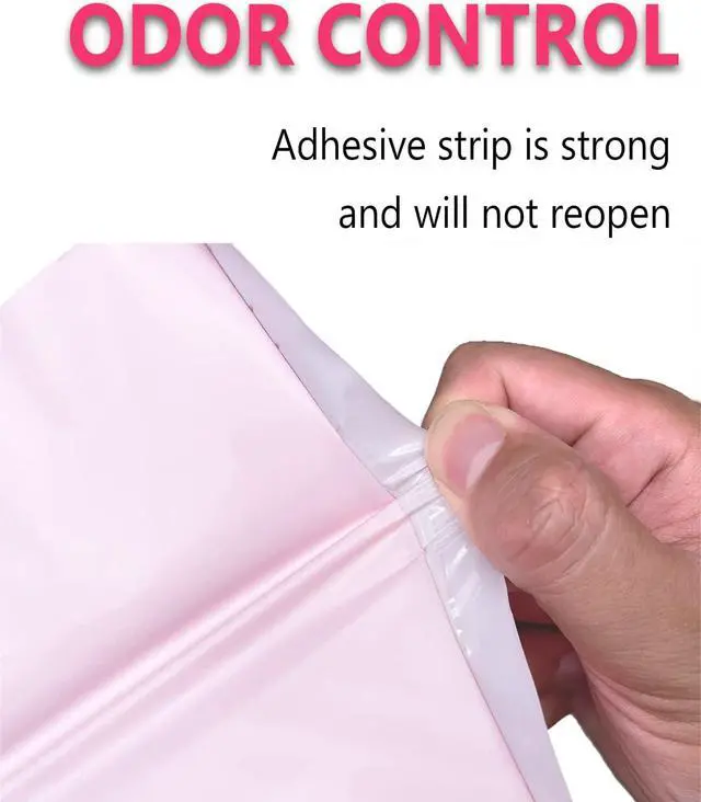 Alt view image 3 of 7 - Sanitary Napkin Disposal Bags - Block Odors, Great Adhesion, Feminine Hygiene Disposal Bags for Tampons and Pads Pink 100Pcs