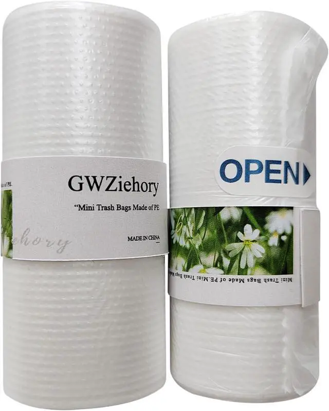 Alt view image 2 of 7 - Mini Trash Bags, 0.5 Gal, 300 Counts, White