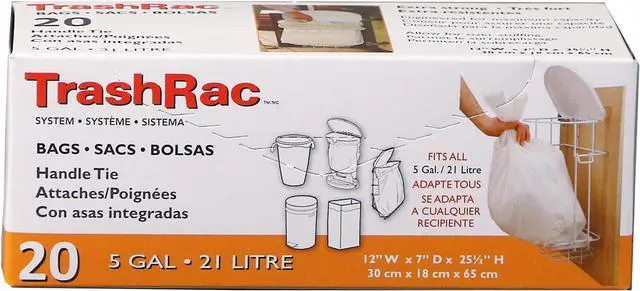 Main image of 5 gal. Trash Bags Handle Tie 20 pk