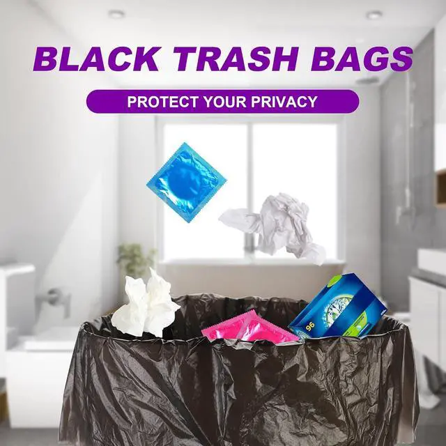 Alt view image 5 of 7 - Black Small Trash Bags Protect Your Privacy, Ryobyo Ultra Thick 4 Gallon Trash Bag, Unscented Small Garbage Bags for Kitchen, Bathroom, Bedroom, Office, Camping (180 Counts)