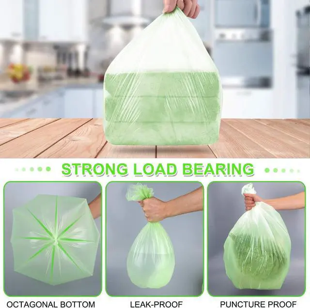 Alt view image 5 of 6 - MAVGV 4 Gallon Small Trash Bags Garbage Bags,100 Pcs Strong Bathroom Wastebasket Can Liners trash Bags for Home Office Kitchen (Green)
